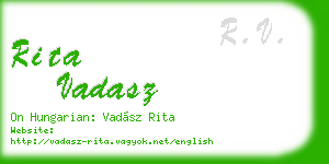 rita vadasz business card